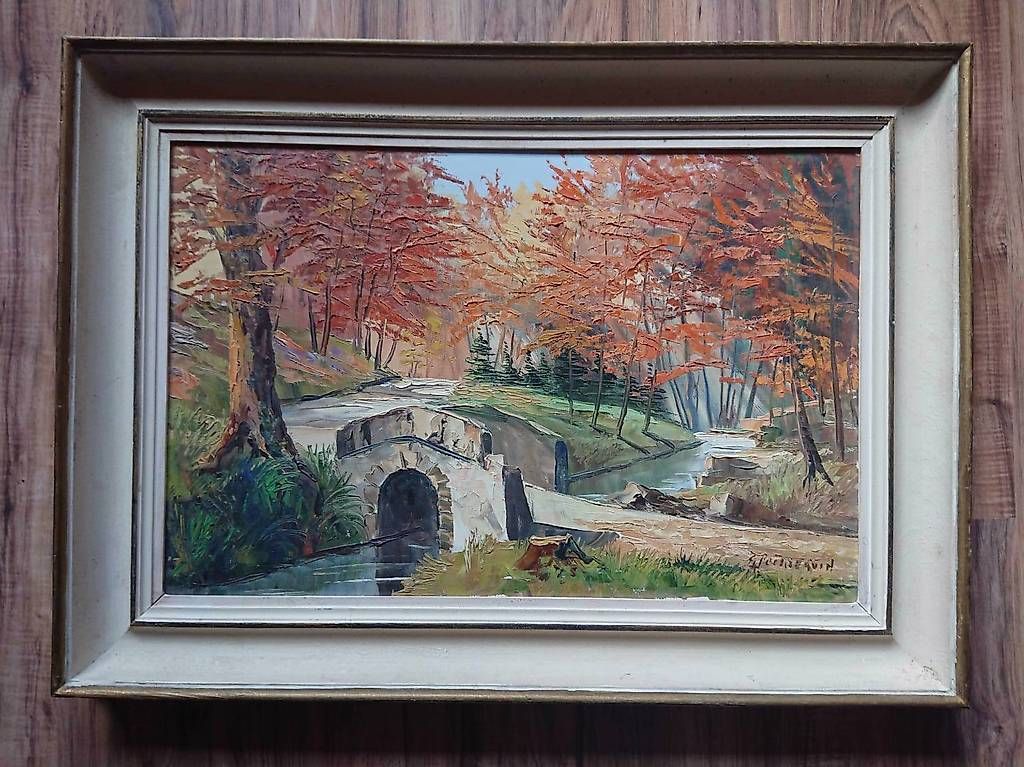 Dipinti: Gaston Robert Peitrequin Paysage d'automne – Usato da Farvagny-le-Grand venduto da LaCaverne