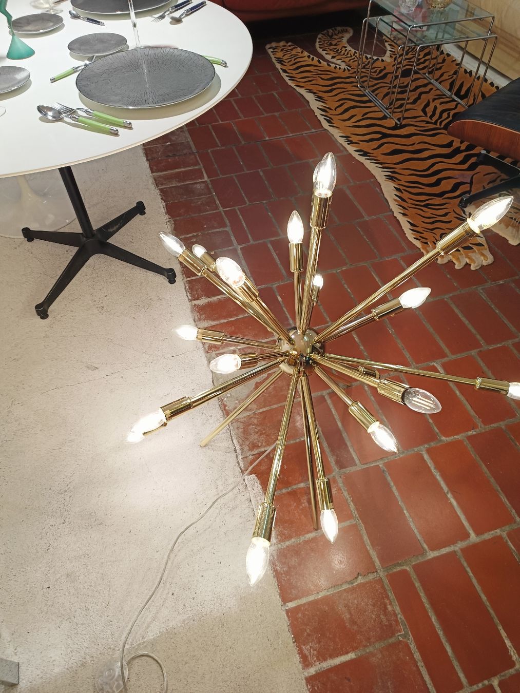 Lampade: golden Sputnik Lampe Vintage Style   – Usato da Winterthur venduto da style-and-design.zrh 6