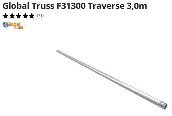 Tralicci: Global Truss F31300 Traverse 3,0m – Nuovo e nell'imballaggio originale da Tägerwilen venduto da fel_l6vb