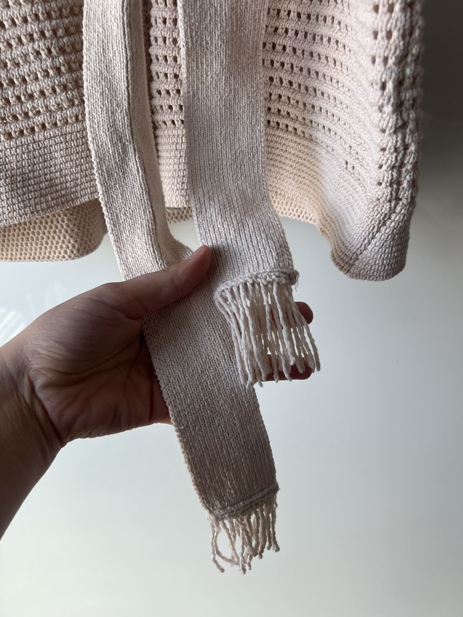 Giacche: Boho Beige Strickmantel, Gr. S / M Strickjacke Fransen – Usato da Langenthal venduto da ivet7 2
