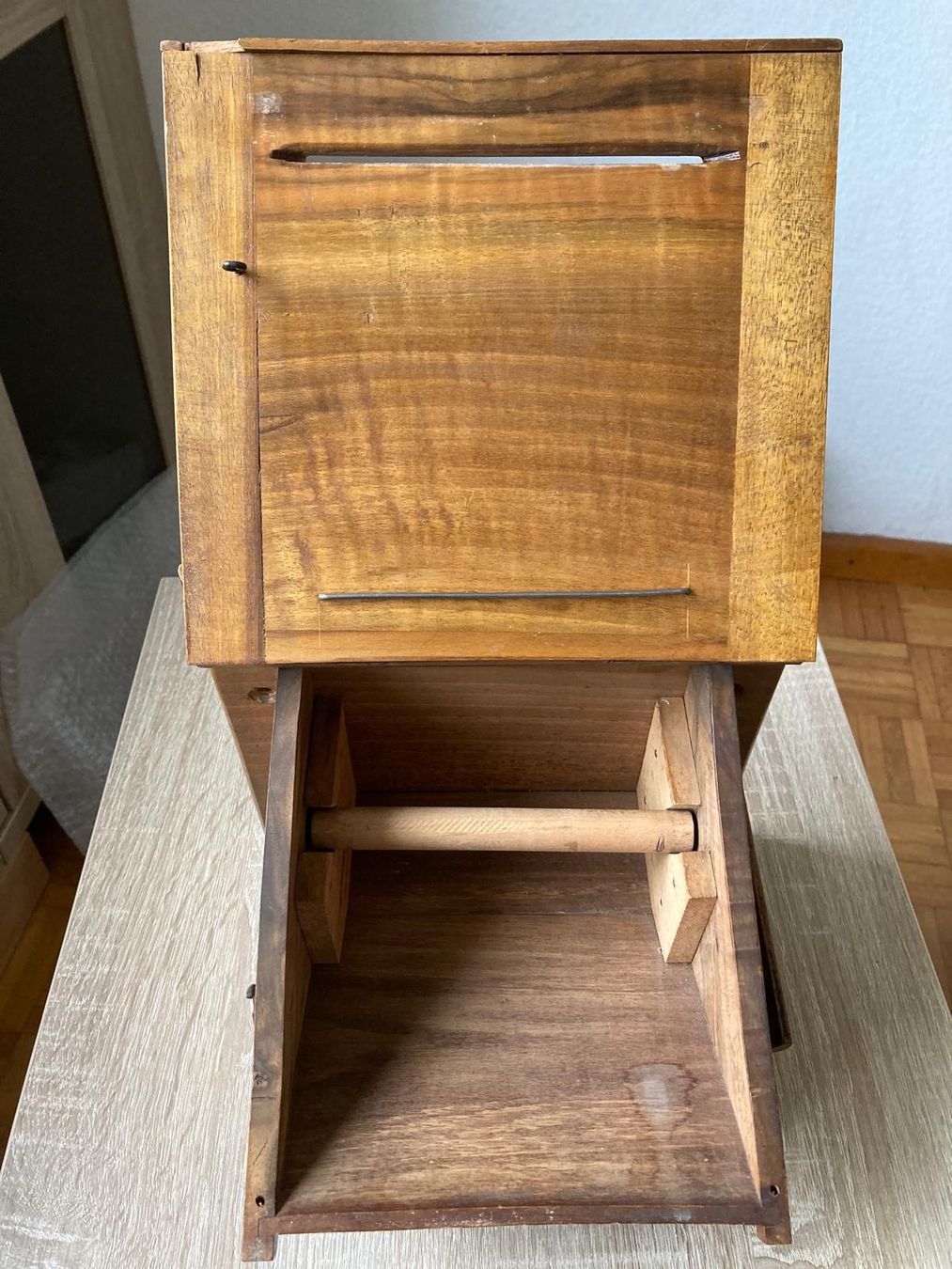 Holzartikel: AntikerNotizzettelkasten aus Holz, Vintage – Gebraucht aus Buttikon SZ von FlohmarktParadies 1