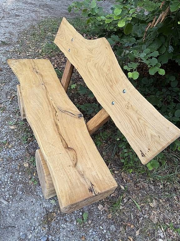 Bänke: Sitzbank Eiche massiv bis 2.4m lang – Neu (gemäss Beschreibung) aus Wallisellen von CH-Holz-CH 2