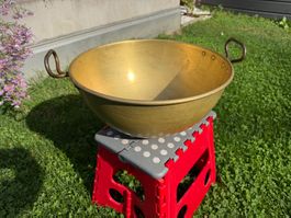 Bassine à confiture en laiton avec anses occasion