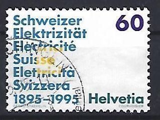 Tutti i francobolli: 1995 - 100 Jahre Schweizer Elektrizität – Usato da Schaffhausen venduto da poststamp