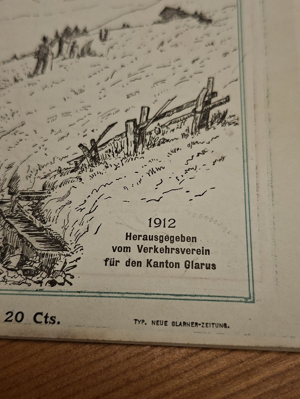 Cartine & Atlanti: Glarnerland Exkursionskarte 1912 – Usato da Ganterschwil venduto da HeidiuPeter 2