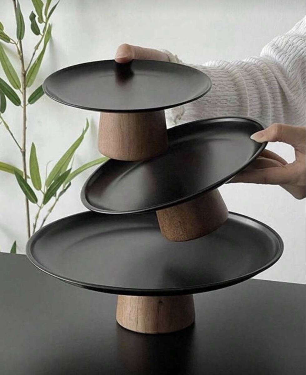 Set di piatti: Etagere Set Holz/Metall, 3 Grössen – Nuovo e nell'imballaggio originale da Emmenbrücke venduto da ShopDirect