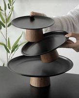 Etagere Set Holz/Metall, 3 Grössen