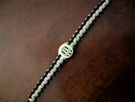 JUVENTUS Armband geflochten, schwarz/weiss, NEU!