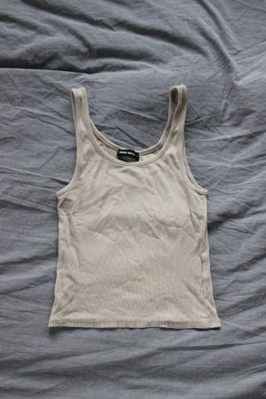 Tally Weijl Top gerippt beige