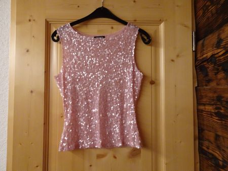Elegantes, festliches Top Rosa Pailletten Gr. 42  - 426298