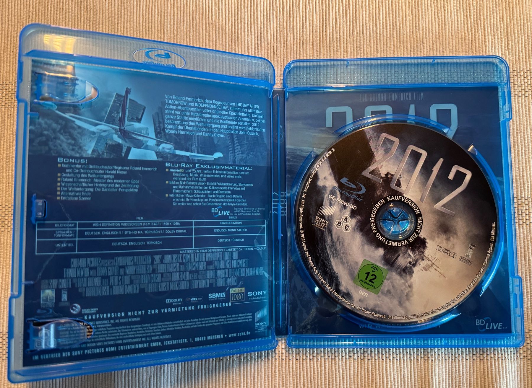 Tutti i DVDs: 2012 - Blu-ray - Roland Emmerich – Usato da Arbon venduto da drs64 2