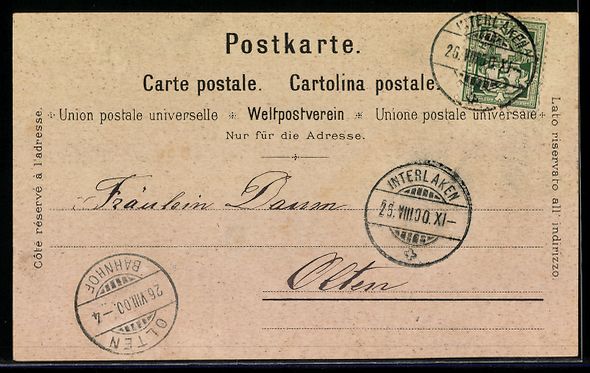Cartes postales: Litho Interlaken, Höheweg mit Blick auf – D'occasion à Berlin par bartko-reher 1