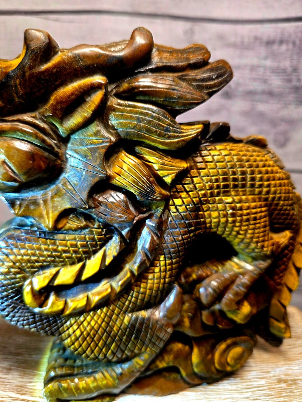 Minerali & Pietre curative: Top Tigerauge Qilin 1.87kg – Nuovo e nell'imballaggio originale da Matzingen venduto da Shay_Crystalz 1