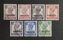 Pakistan/Indien 1947, Ovpt. LoT gestempelt