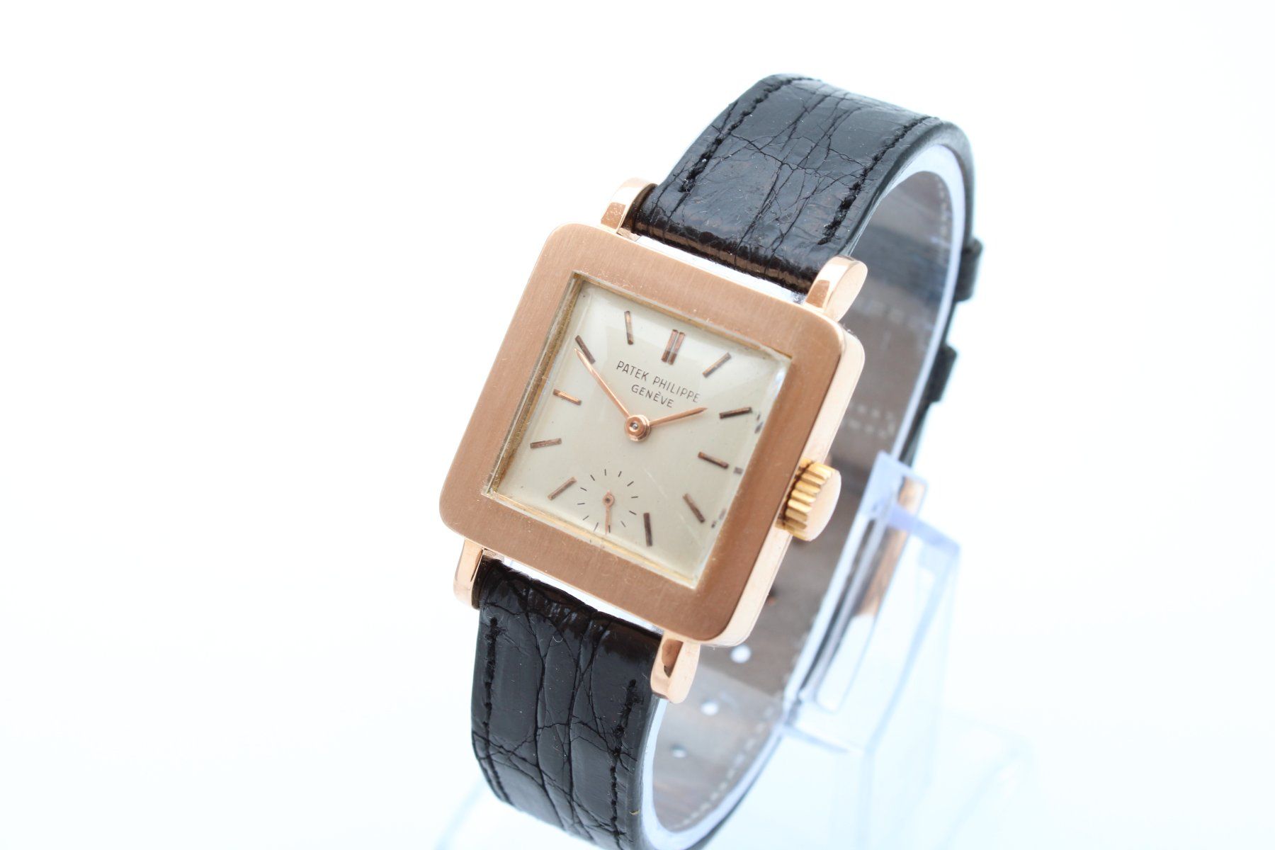 Patek Philippe Uhren: Patek Philippe Square 18K Rose Gold – Ref. 2444R – Gebraucht aus Zürich von Alphawatch 1