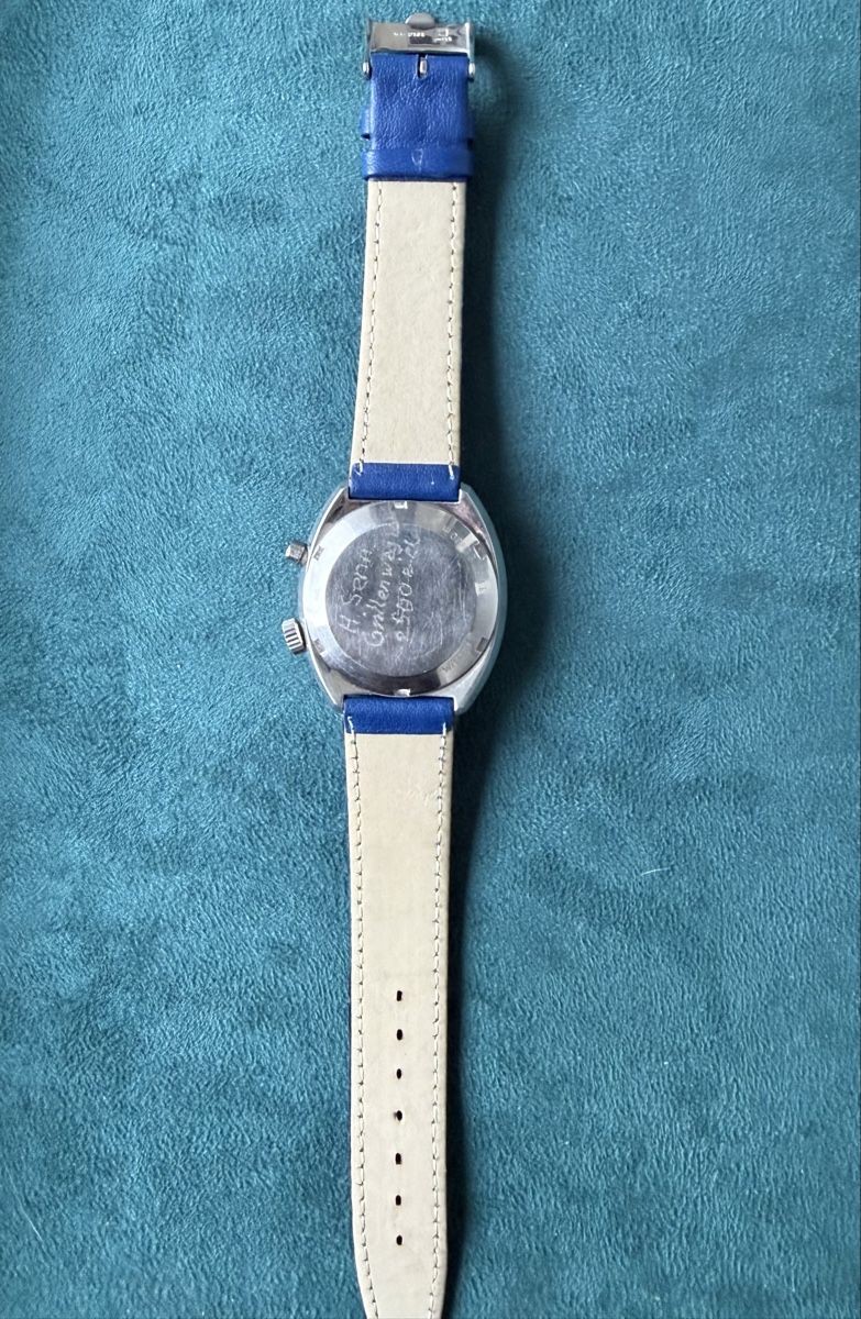 Omega Orologi: Omega Chronostop – Vintage Driver Dial Blau – Usato da Dietikon venduto da BabaDom 3