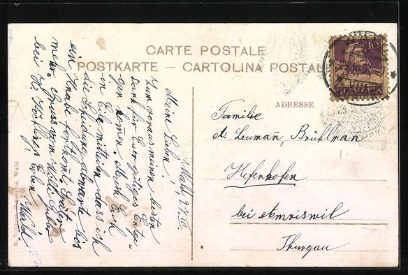 Cartoline postali: AK Wald, Blick auf den Ort – Usato da Berlin venduto da bartko-reher 1