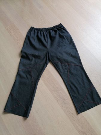 Hose grau mit Swarovski Steinen 46