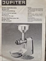 Gebrauchsanleitung für Jupiter Elektro-Getreidemühle Modell