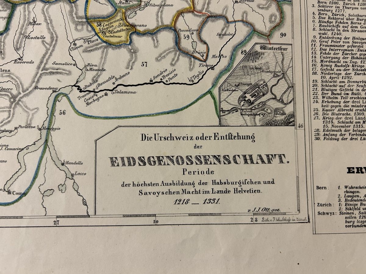 Landkarten & Atlanten: Alte Landkarte der Eidgenossenschaft,Top! – Gebraucht aus Lanzenhäusern von vic63 1