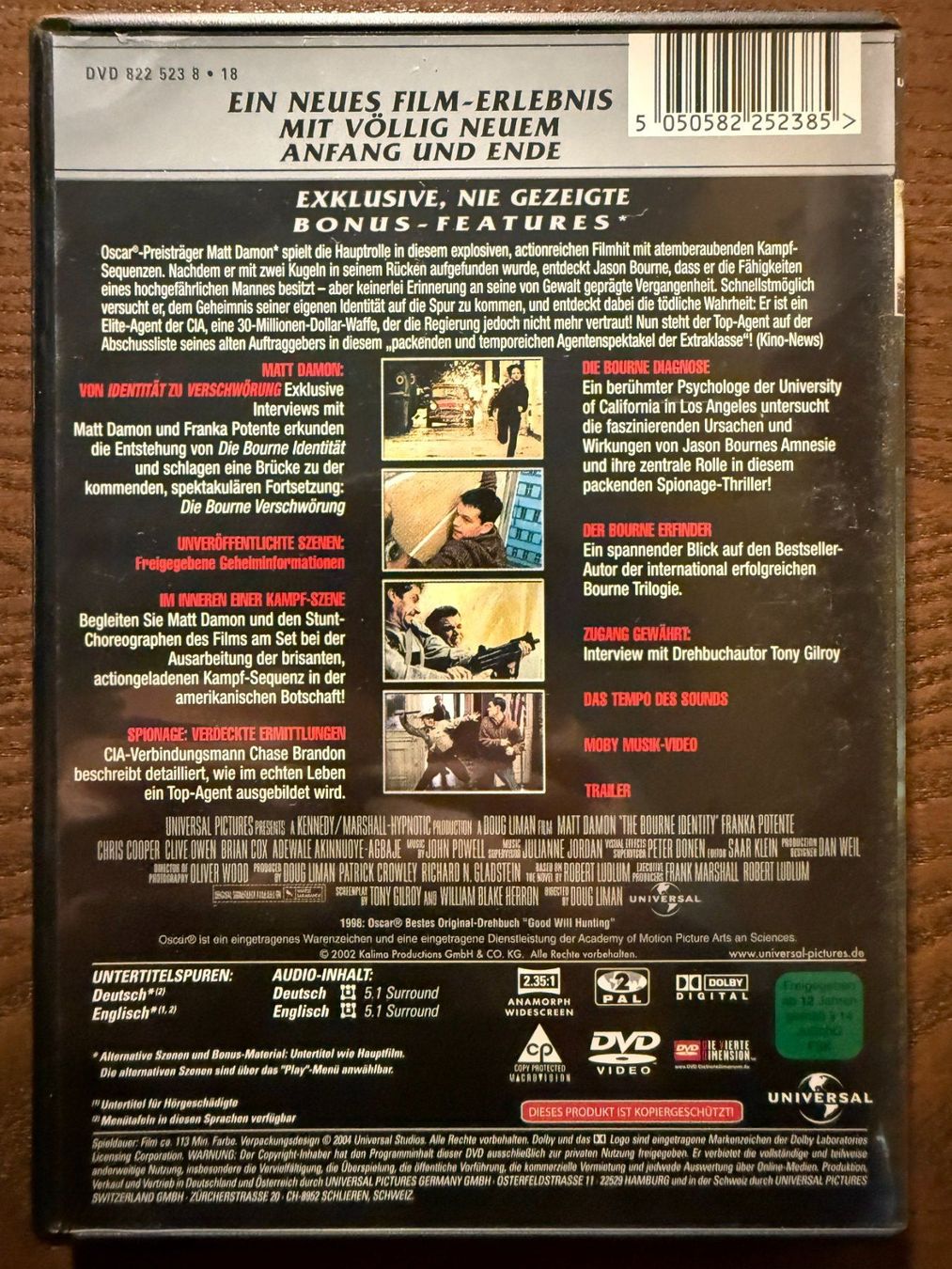 Tutti i DVDs: Die Bourne Identität – Usato da Zürich venduto da FilmFreunde 1