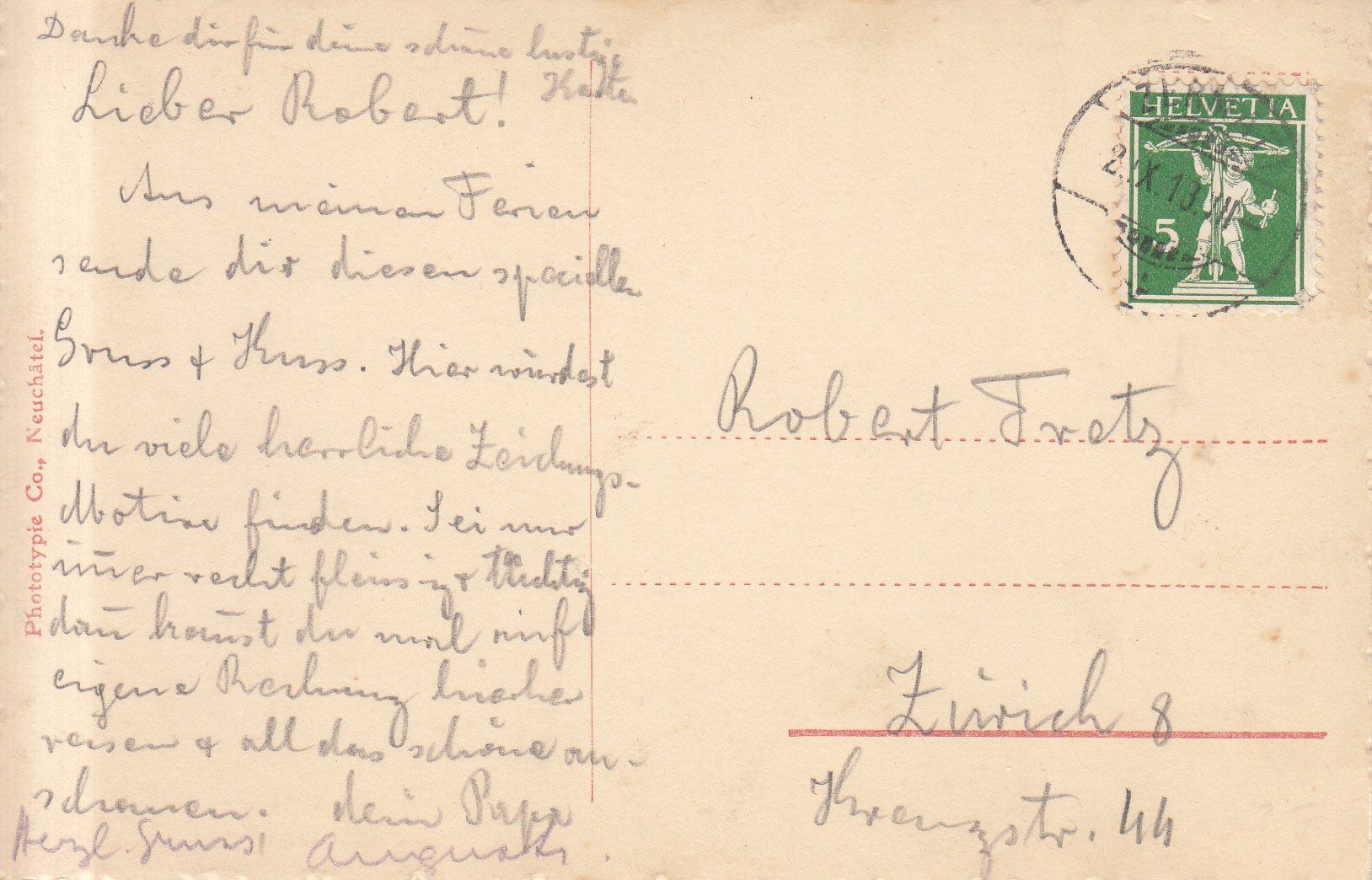 Ansichtskarten: Mont Cervin 1913 – Gebraucht aus Bürglen TG von StampGraf 1