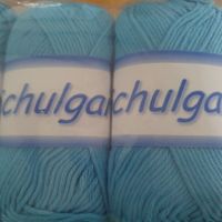 4Kn. à 50g hellblaues Schulgarn Fb. 09-404