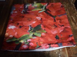 Dekorative Kissenbezug Motiv Mohnblumen 39 x 39 cm