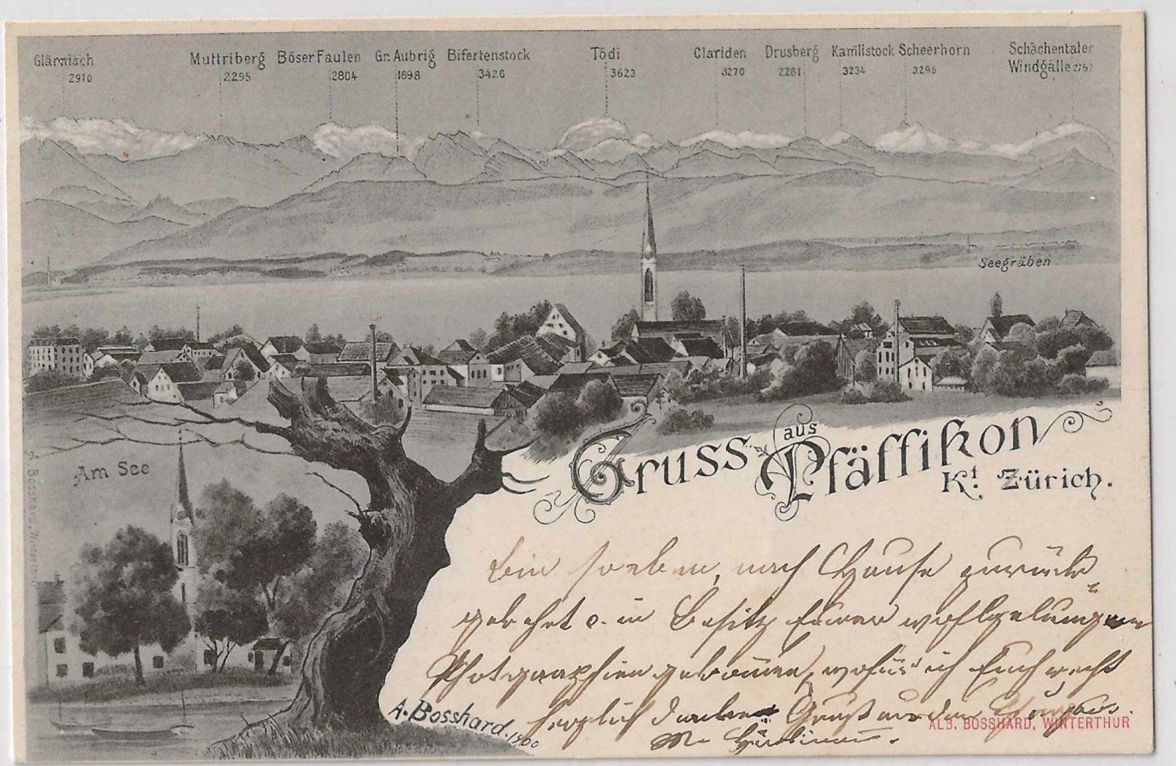 Ansichtskarten: Karte Pfäffikon ZH 1900 – Gebraucht aus Zürich von Philacat11