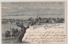 Karte Pfäffikon ZH 1900