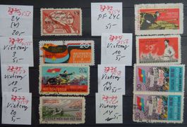 Vietnam ex. Kat. 10-24 gest./(*) Kat. 55 Euro