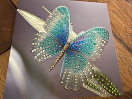 Karte-Grusskarte-Schmetterling-Glück-Natur-Painting-Selfmade