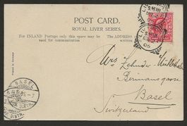 1905 Grossbritannien 1d Ansichtskarte nach Basel