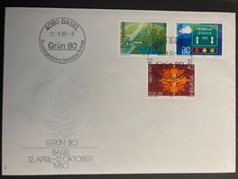 Schweiz 1980 Sonderstempel+Cachet 4080 Basel Grün80 Herbst