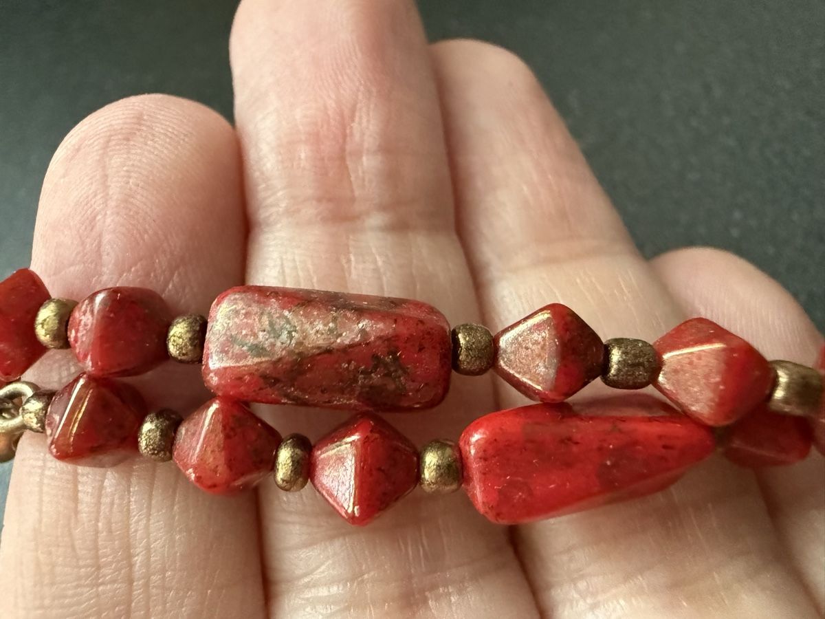 Catenine: Vintage Halskette Rot – Usato da Lamone venduto da LaCantinaMagica 4