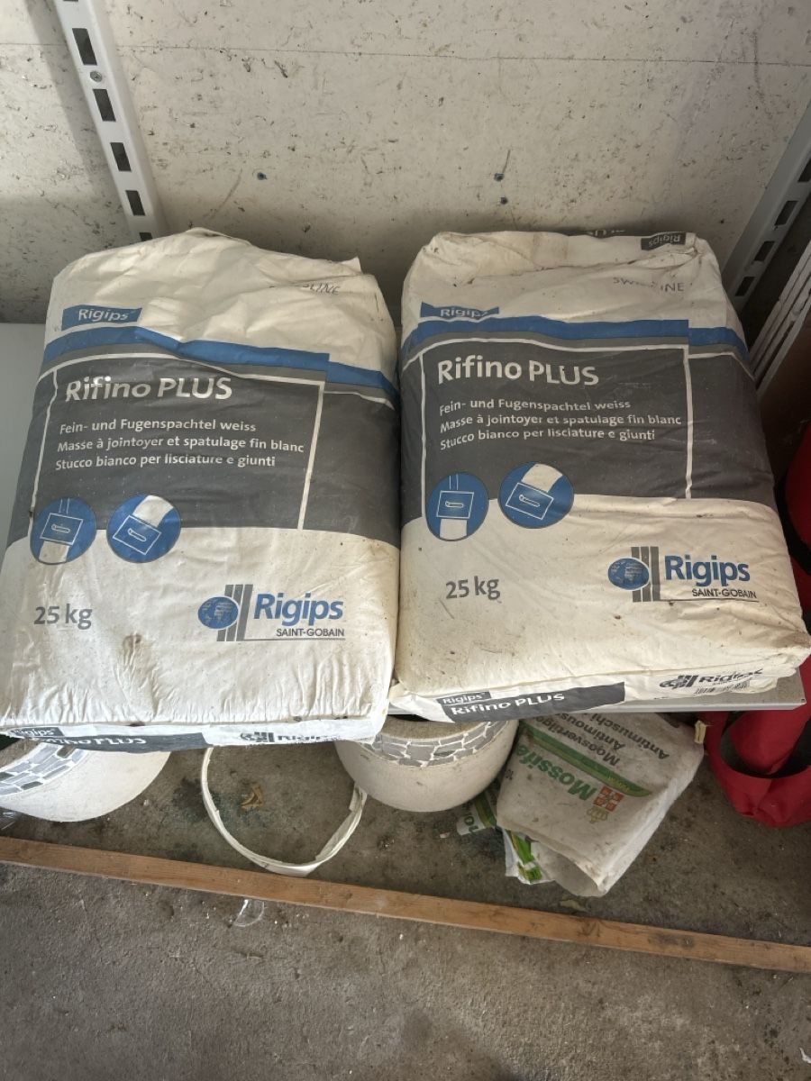 Füllmaterial: Rigips Rifino PLUS 25 kg 2 Sack – Neu und originalverpackt aus Stüsslingen von Alphonso