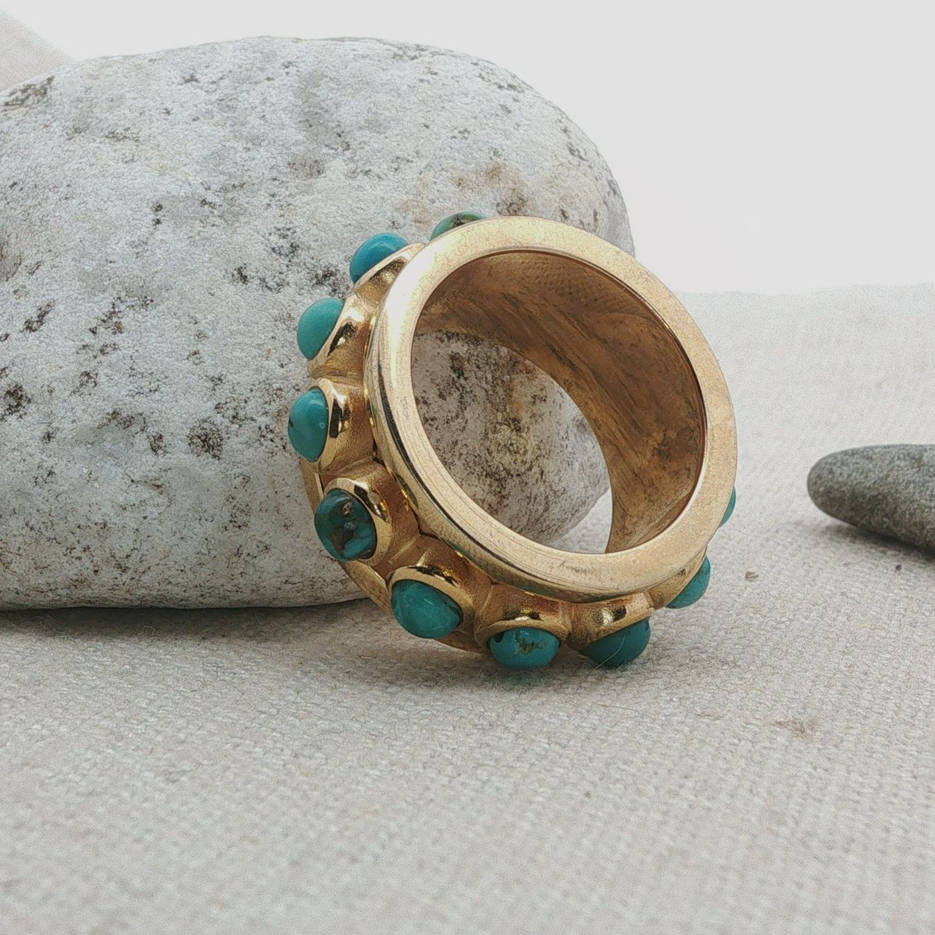 Olga Ribler Anelli: Türkise Statement Silber Ring 925 Grösse 58 – Nuovo (secondo la descrizione) da Luzern venduto da Schmuckoutlet 4