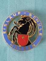 EISLAUF - SCHULE MÜRREN WAPPEN altes emailliertes Abzeichen