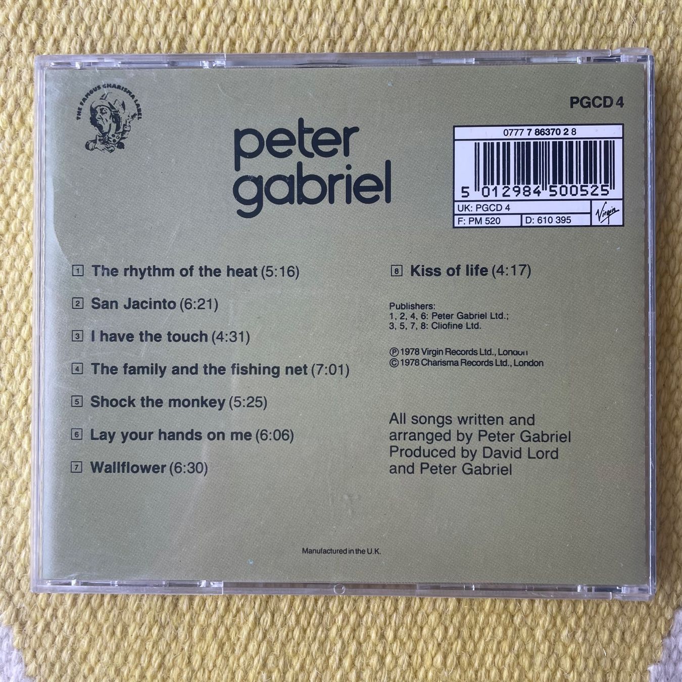 CD: PETER GABRIEL-PETER GABRIEL – Usato da Rorschacherberg venduto da CD-Roli 1
