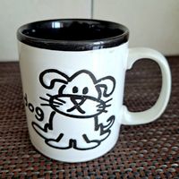 "Just Mugs" Bone-Dog mug vintage en céramique England