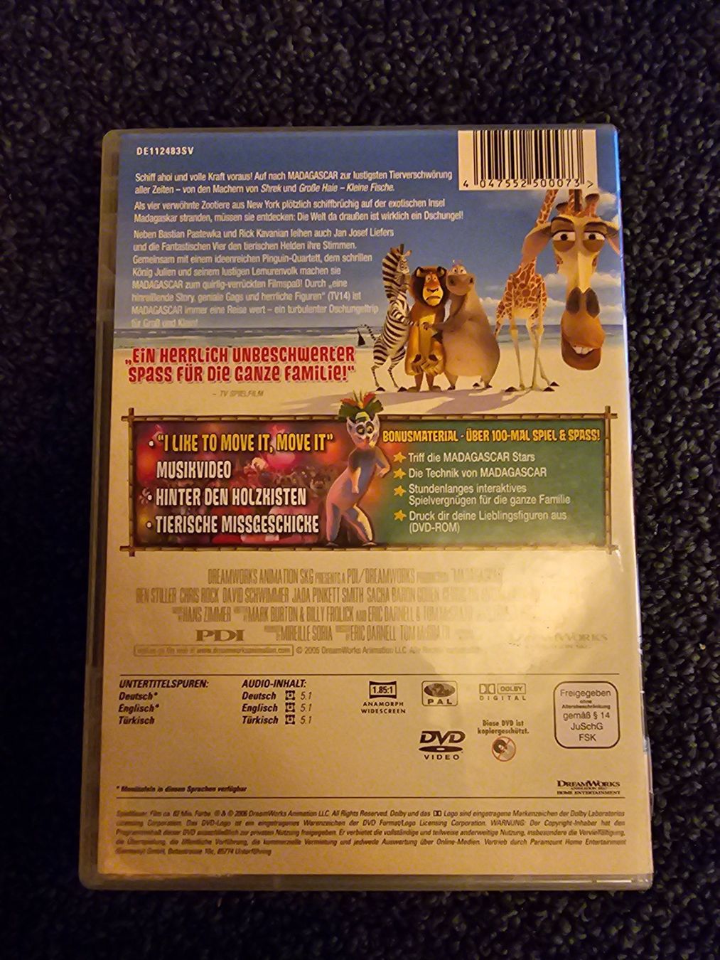 Tutti i DVDs: MADAGASCAR(13769) – Usato da Ruswil venduto da M71 1