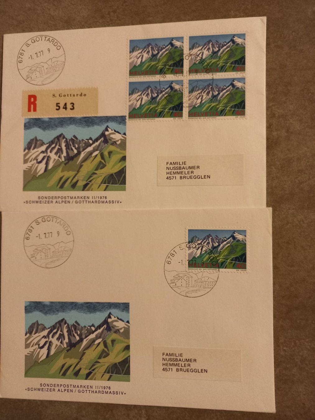Tous les timbres: Sonderpostmarke  Schweizer Alpen – D'occasion à Brügglen par hokuspokus04
