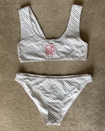 Maillot de bain Calvin Klein NYC blanc, taille S