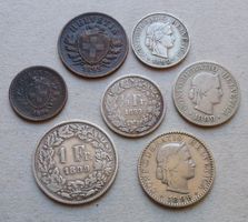 Lot + 7 CH-Münzen mit Jahrgang 1899