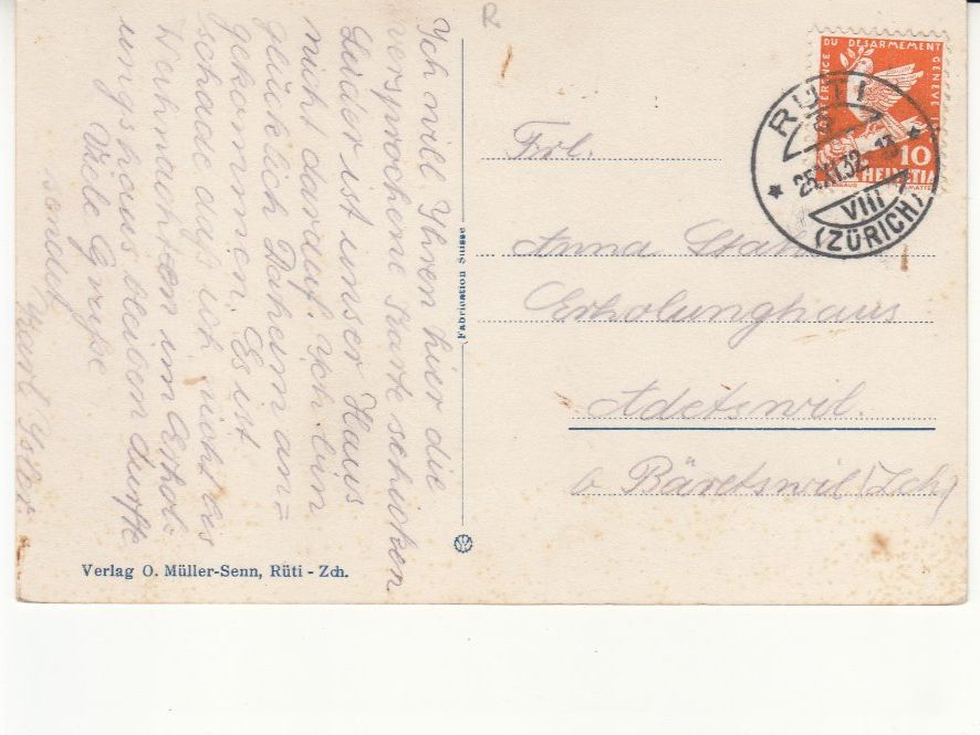 Ansichtskarten: Rüti 1932 – Gebraucht aus Bürglen TG von StampGraf 1