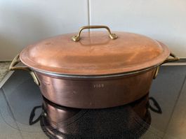 Ovale Kupfer Pfanne massiv 27 Original Schwanenland