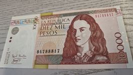 10000 Pesos Kolumbien Banknote 2002 