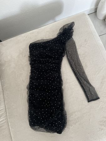 Zara Kleid schwarz Glitzer Gr. XS Party Festlich