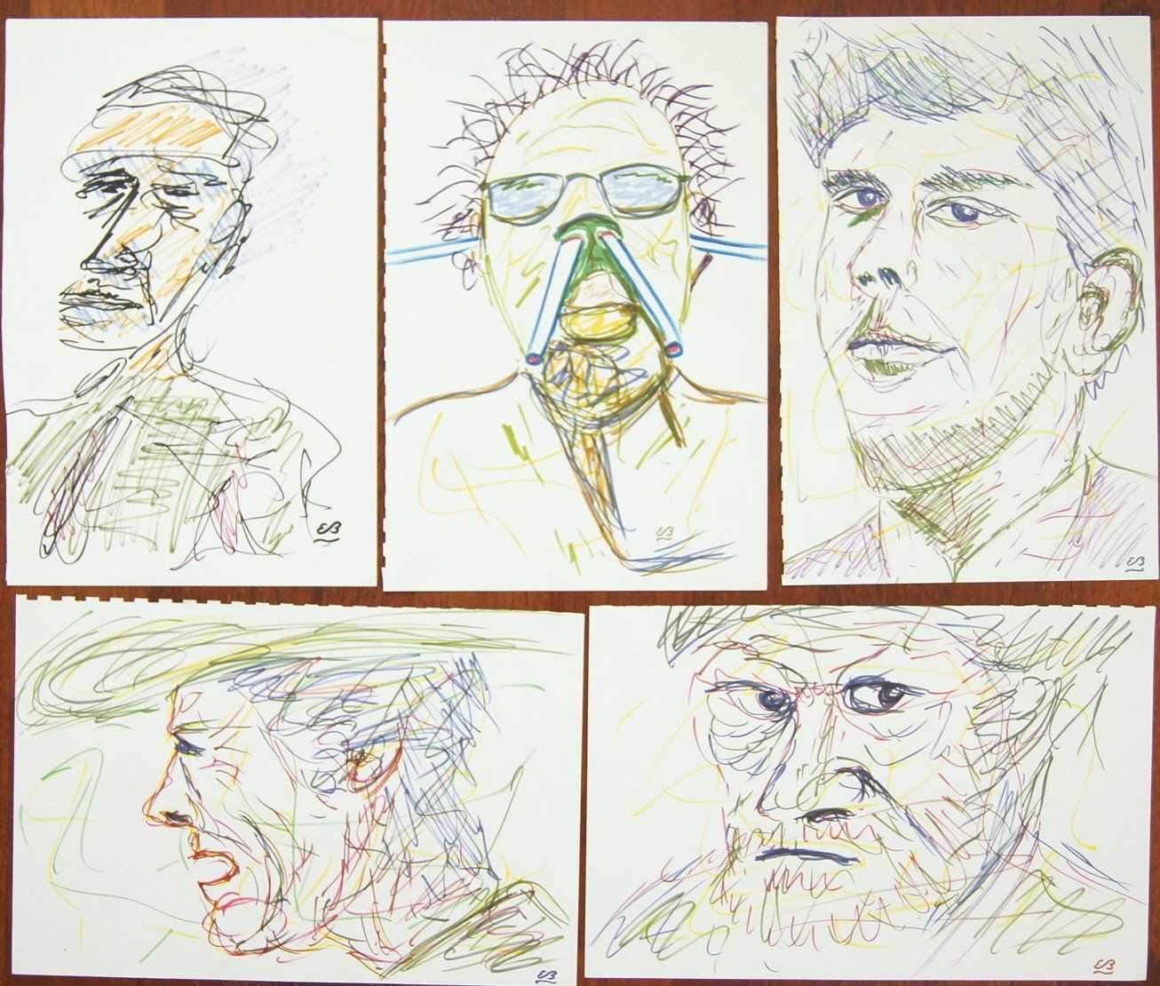 Dipinti: Serie 35 Portrait Skizzen – Usato da Fribourg venduto da erw_68dx