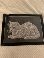 Bild mit Katze bestückt mit Steinchen